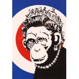 BANKSY (BRITISH b.1974), 'MONKEY QUEEN', 2003, screenprint in colours, numbered from an edition of