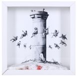 BANKSY (BRITISH b.1974), 'WALLED OFF HOTEL BOX SET' 2017, lithograph and concrete, (25.5 x 25.5cm