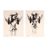 ANTONY MICALLEF (BRITISH b.1975), 'LIGHT ANGEL BOMBER 1 & 2',  2006, screenprint on wove paper, both