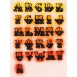 BEN EINE (BRITISH b.1970), 'ALPHABET CIRCUS', 2007, spraypaint and stencil on paper, signed and