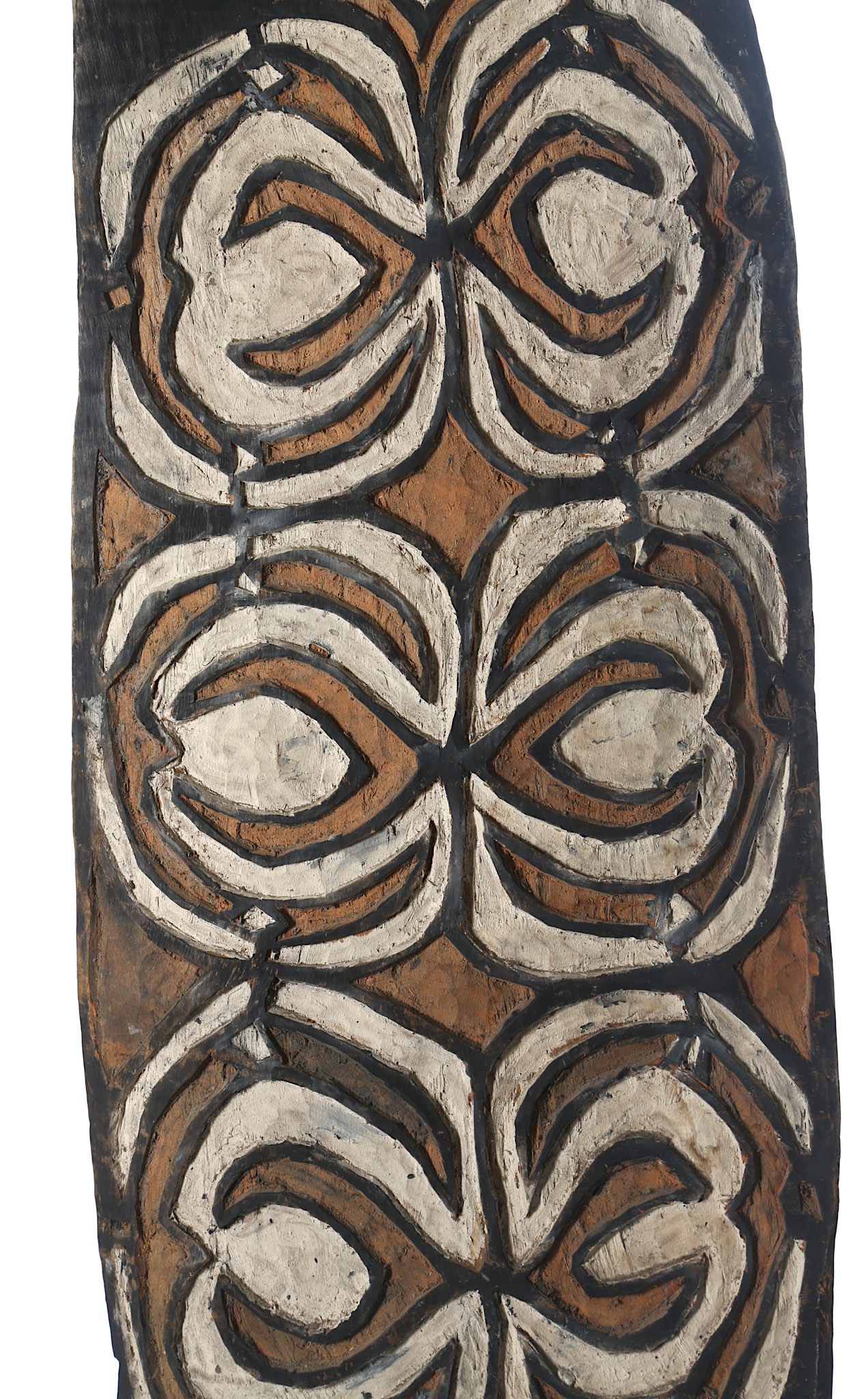 TWO KOROWAI SHIELDS, WESTERN PAPUA NEW GUINEA Both shields of oblong form with a curved top, the - Image 2 of 5