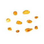 A GROUP OF AMBER FRAGMENTS 0.9cm - 2.9cm long, (10) Footnotes: Amber has been considered to be as