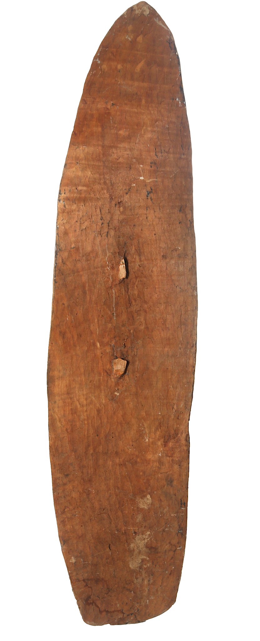 TWO KOROWAI SHIELDS, WESTERN PAPUA NEW GUINEA Both shields of oblong form with a curved top, the - Image 3 of 5