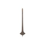 AN IRON TOPOKE CURRENCY SPEAR, DEMOCRATIC REPUBLIC OF CONGO Made of forged iron with typical