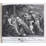 Biblical Engravings.-  The Holy Bible Matthew and Mark, vol.5 only, manuscript hand coloured half