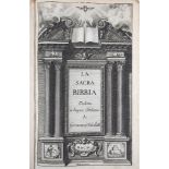 Bible, Italian.- La Sacra Bibbia, translated by Giovanni Diodati, second edition, includes Apocrypha