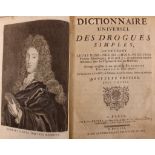 LEMERY, Nicolas (1645-1715).  Dictionnaire Universel des Drogues Simples, contenant leurs Noms,