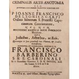 [DA CARPI, Giovanni Francesco (d. 1713)]. Criminalis artis anotomia pro justitiae cultoribus