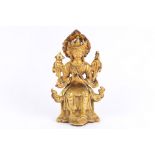 A Tibetan gilt bronze figure of Tara