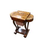 A Victorian parquetry inlaid work table