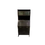 An Art Nouveau Liberty style ebonised oak bureau c