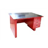 A 1950's industrial metal desk