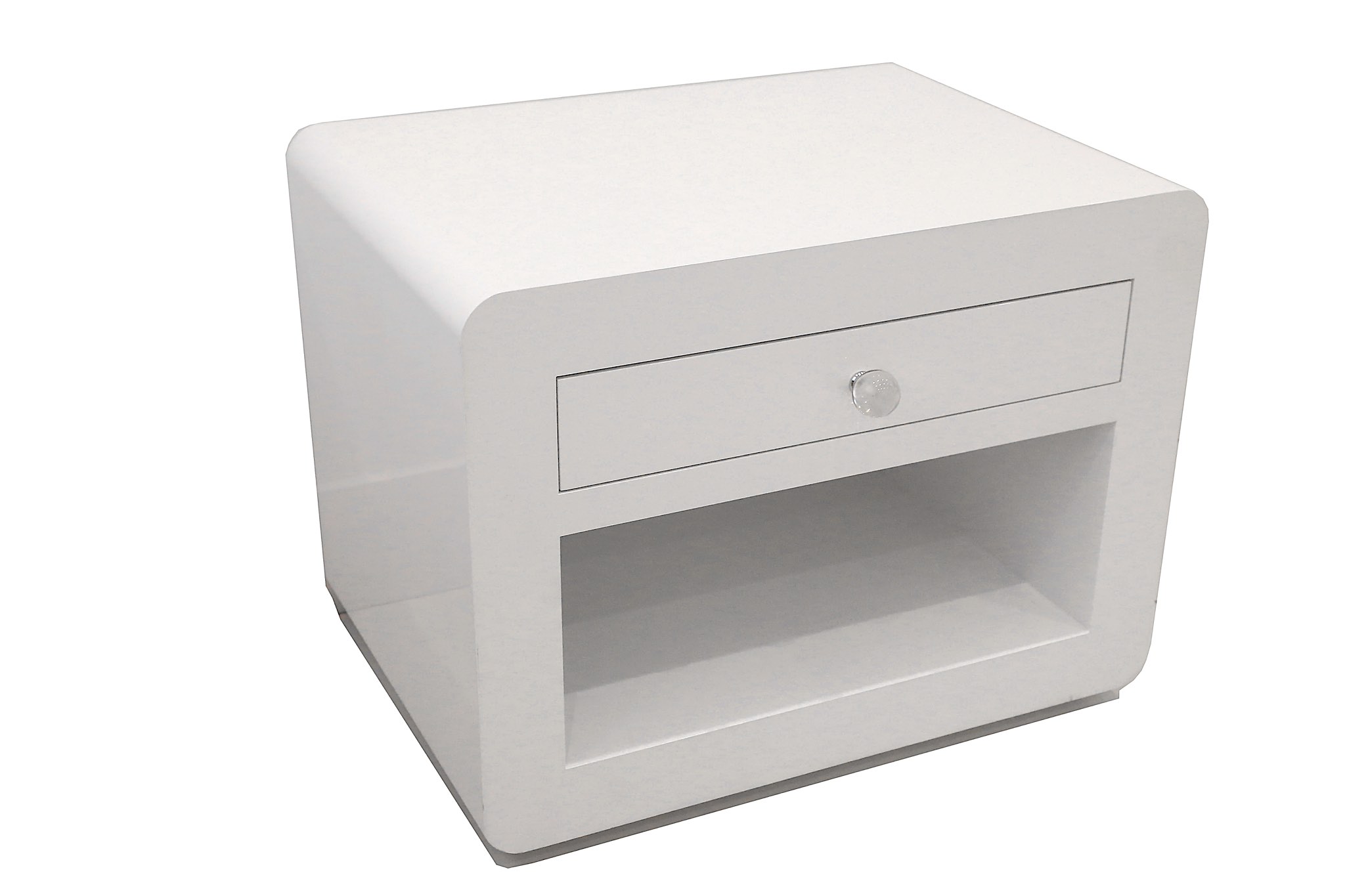 A GXM white lacquered bedside table - Image 2 of 2