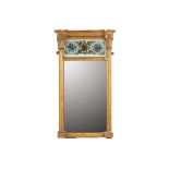 A small Regency English gilt wood and gesso pier glass