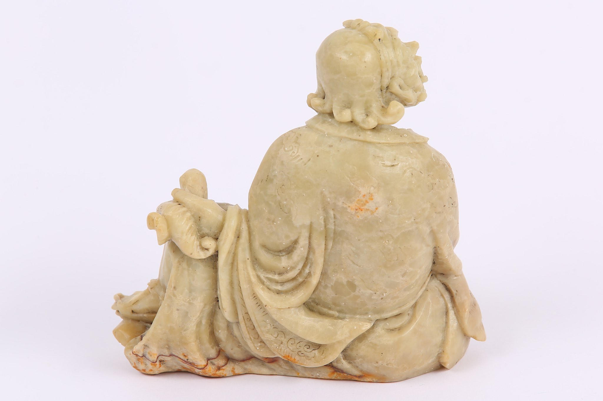 A Chinese carved soapstone figure - Image 2 of 2