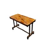 A Victorian rosewood parquetry inlaid rectangular side table