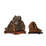 Two Chinese 'mountain peak' scholar's rocks