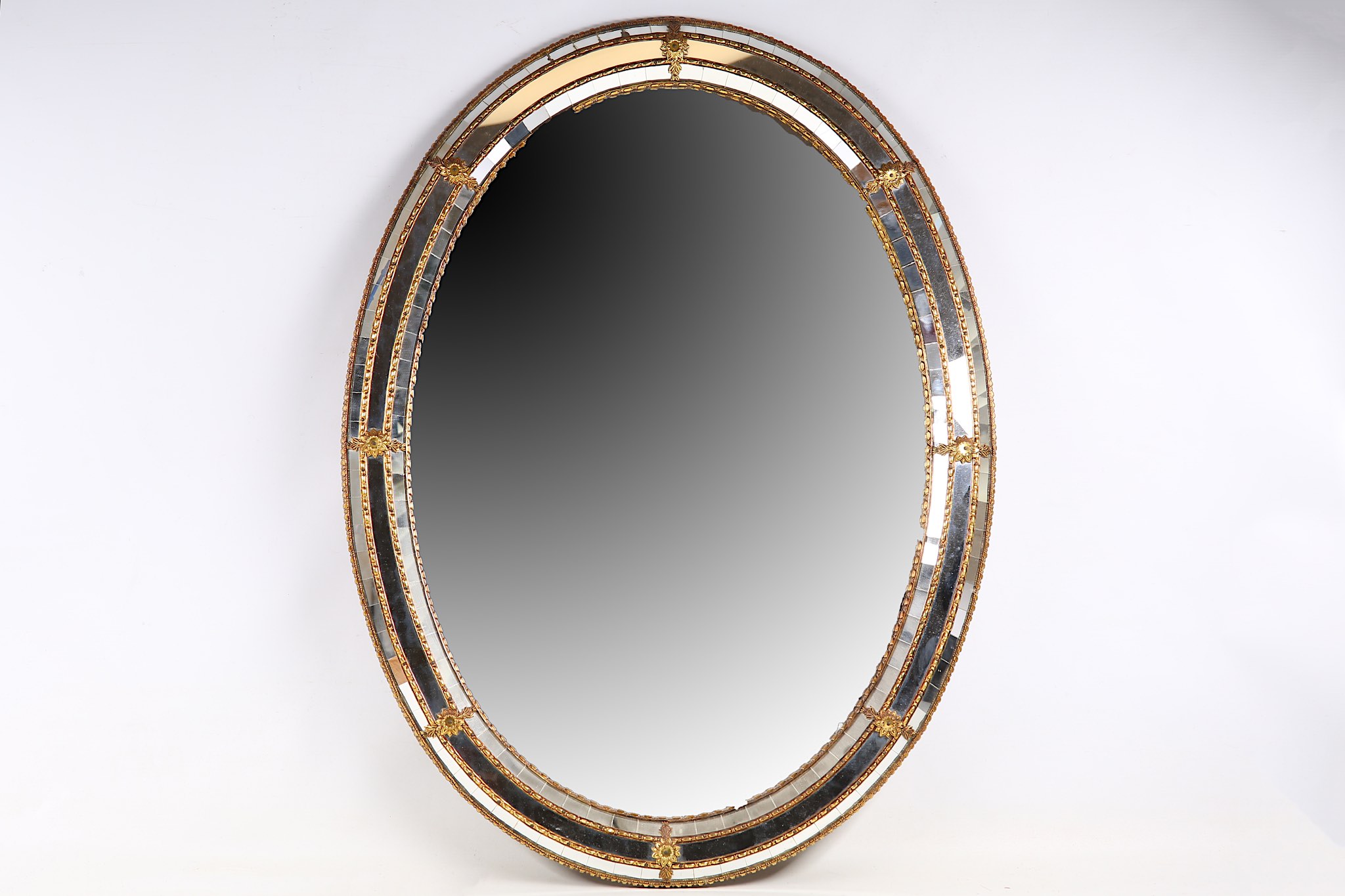 An oval mirror