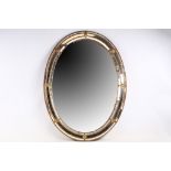 An oval mirror