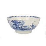 A good Worcester porcelain blue and white bowl