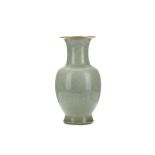 A Chinese crackle-glaze Celadon vase