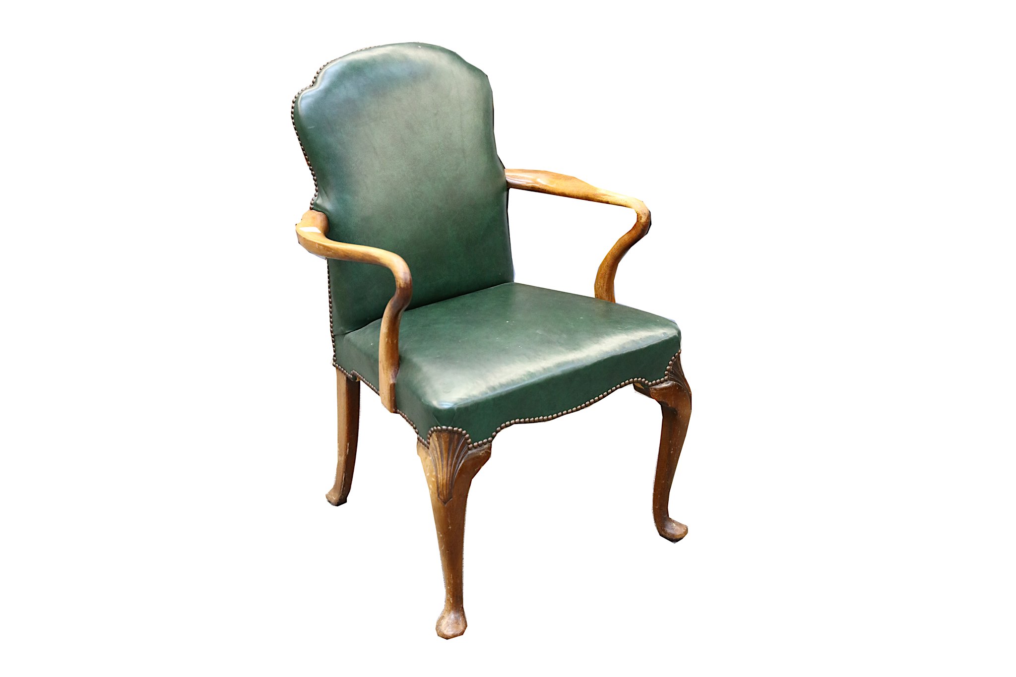 A George I style mahogany elbow chair