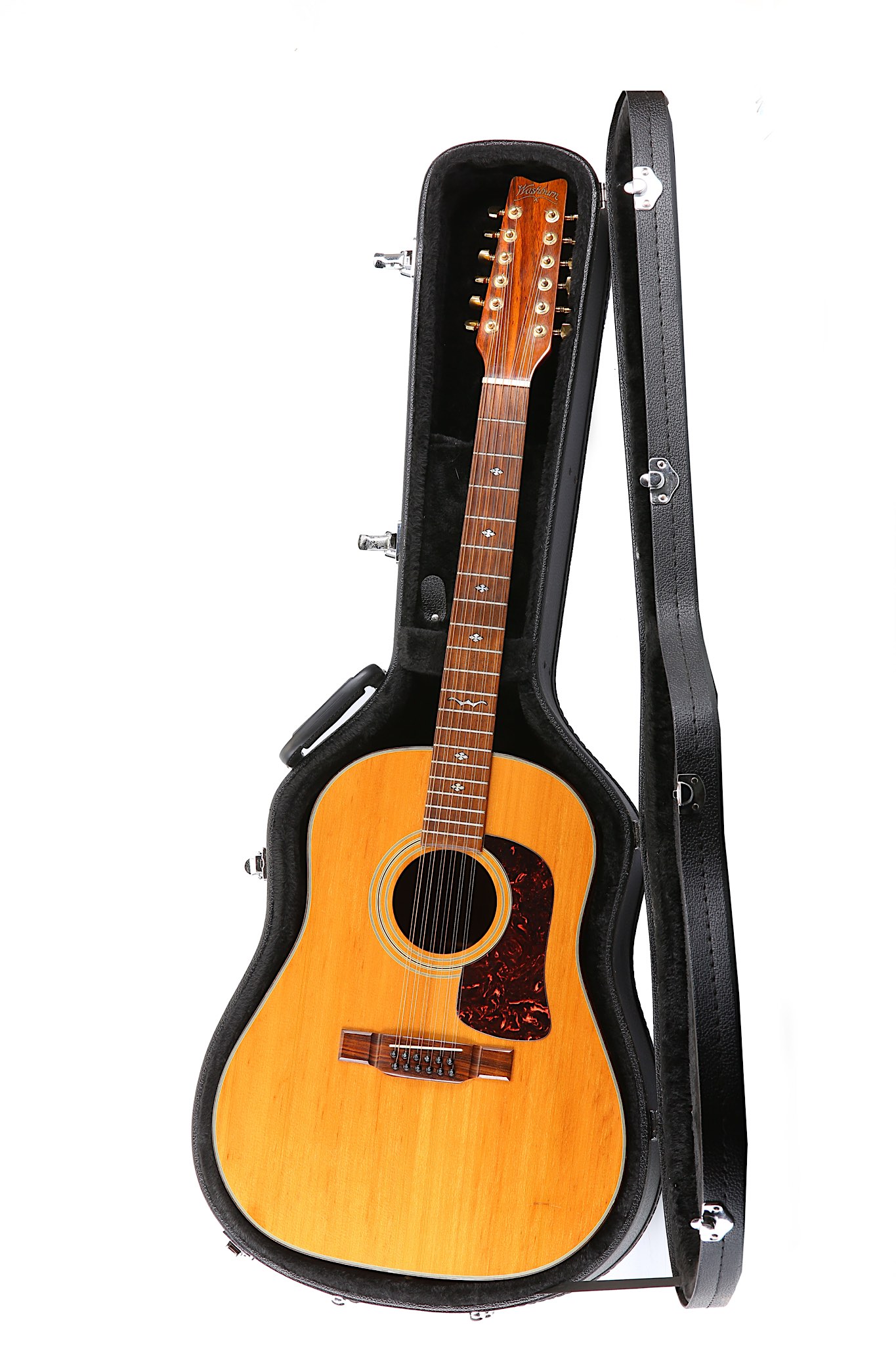 A 1985 Washburn D25N 12, 12 string guitar with case. - Image 5 of 5