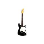 A 1989 Fender Strat Plus Guitar in Black with fitted Roland GK2 Synth Pickup System