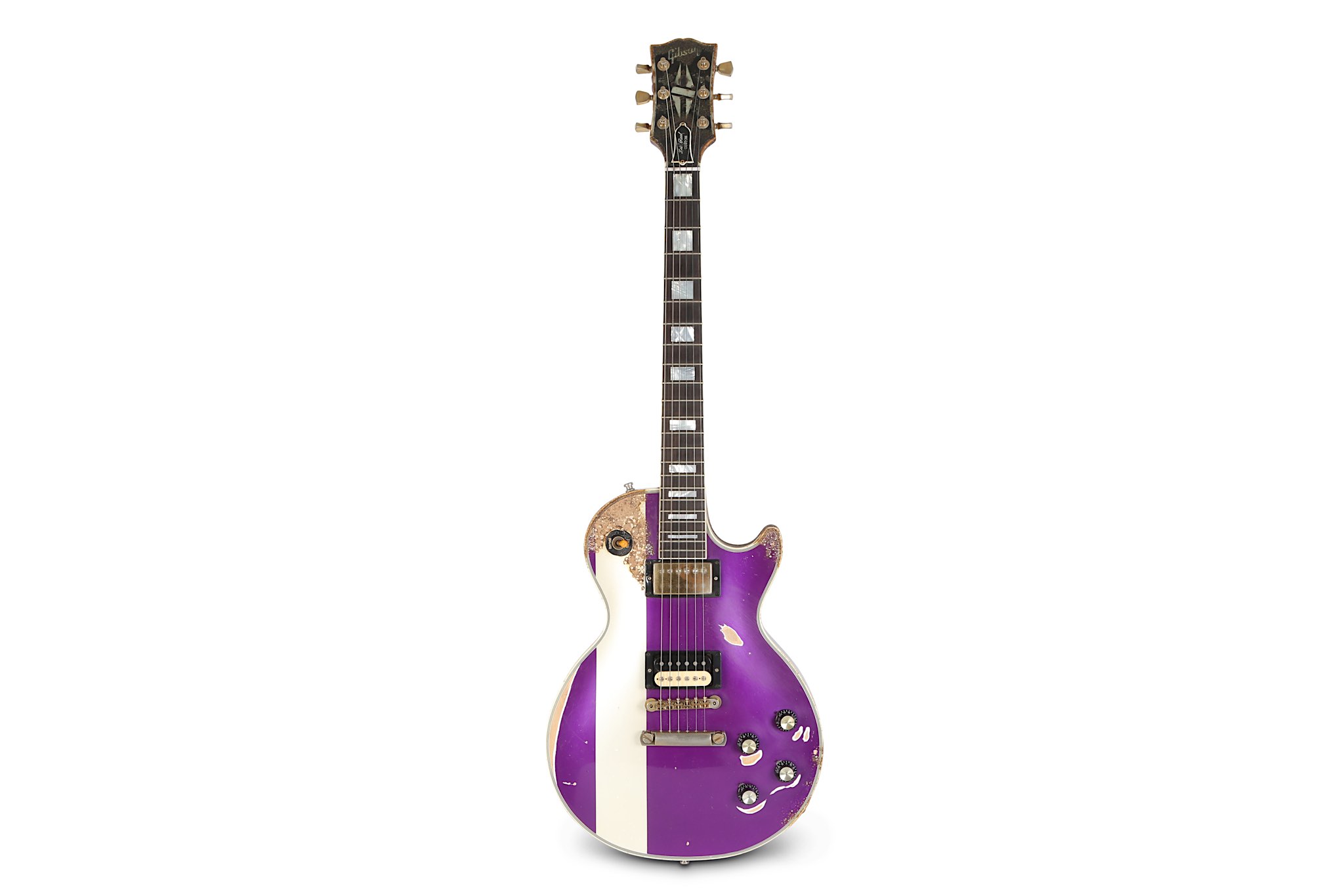 A 2005 Gibson Les Paul Custom Authentic in Purple with Heavily Aged and Burnt Finish