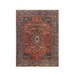 AN ANTIQUE AFSHAR RUG, WEST PERSIA approx: 6ft.11in. x 5ft.2in.(211cm. x 157cm.) Classic design,