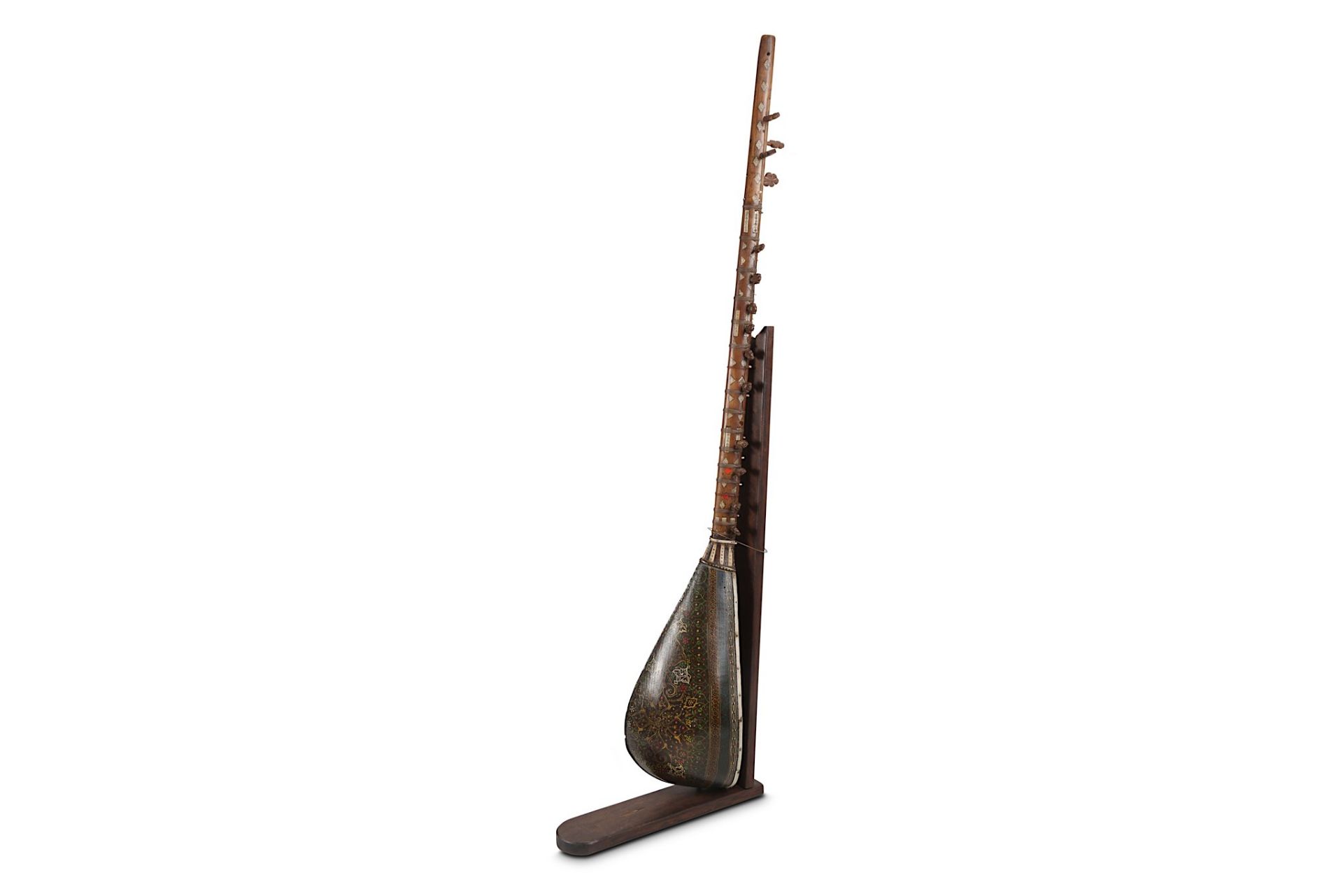 A SAZ OUD WITH IVORY AND MOTHER-OF-PEARL INLAY  Po
