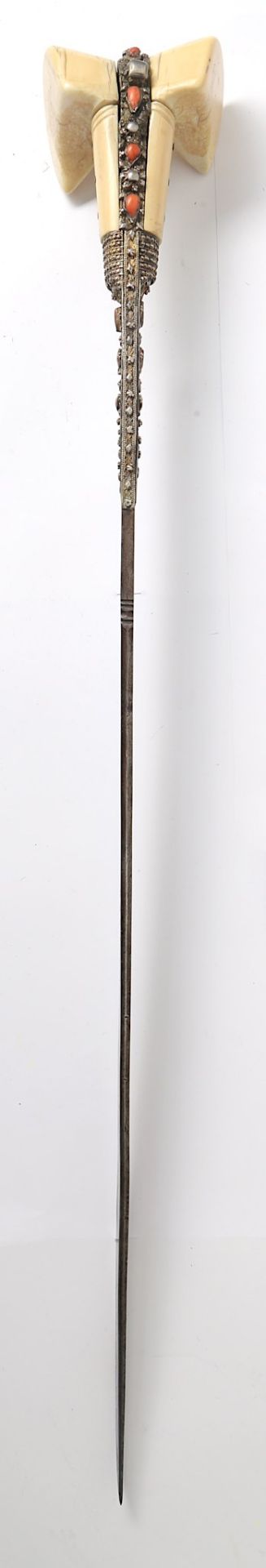A LARGE-EARED WALRUS IVORY-HILTED YATAGHAN Ottoman - Image 4 of 9