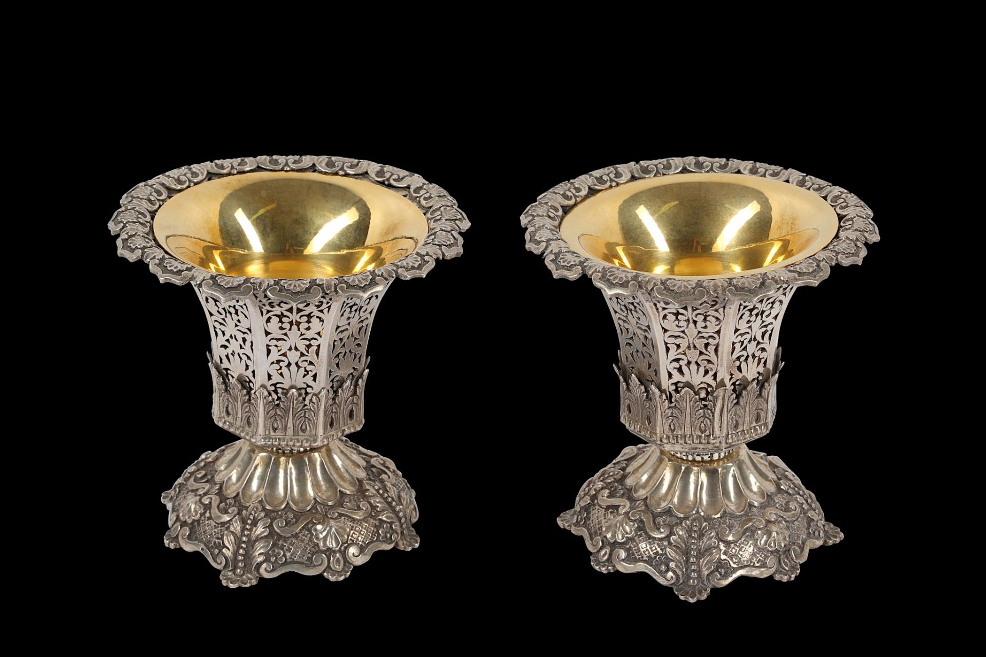 TWO OTTOMAN SILVER SPOON WARMERS  Ottoman Turkey,