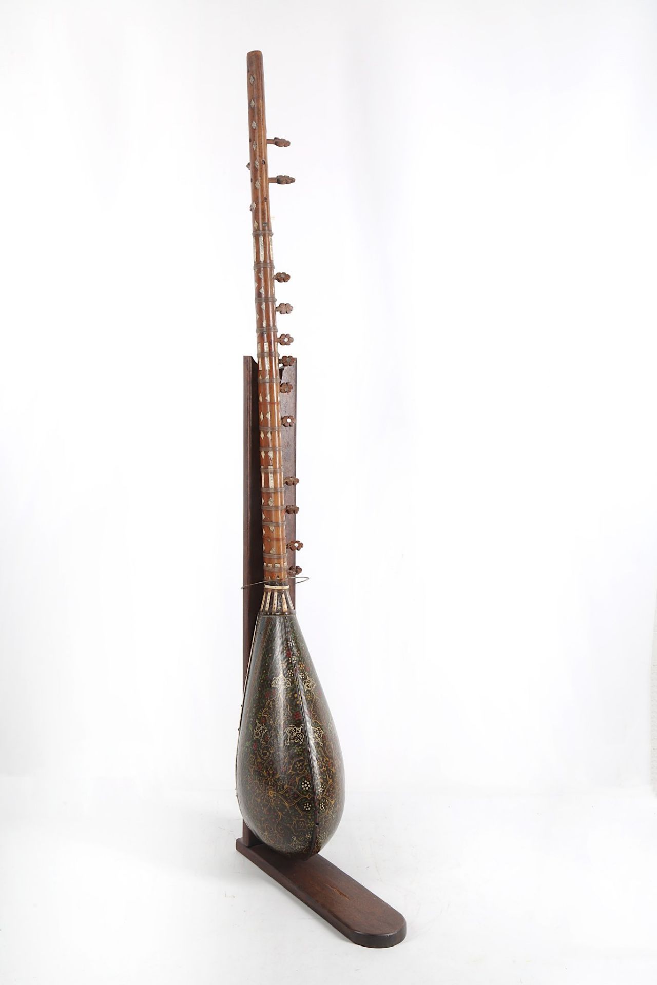 A SAZ OUD WITH IVORY AND MOTHER-OF-PEARL INLAY  Po - Image 2 of 7