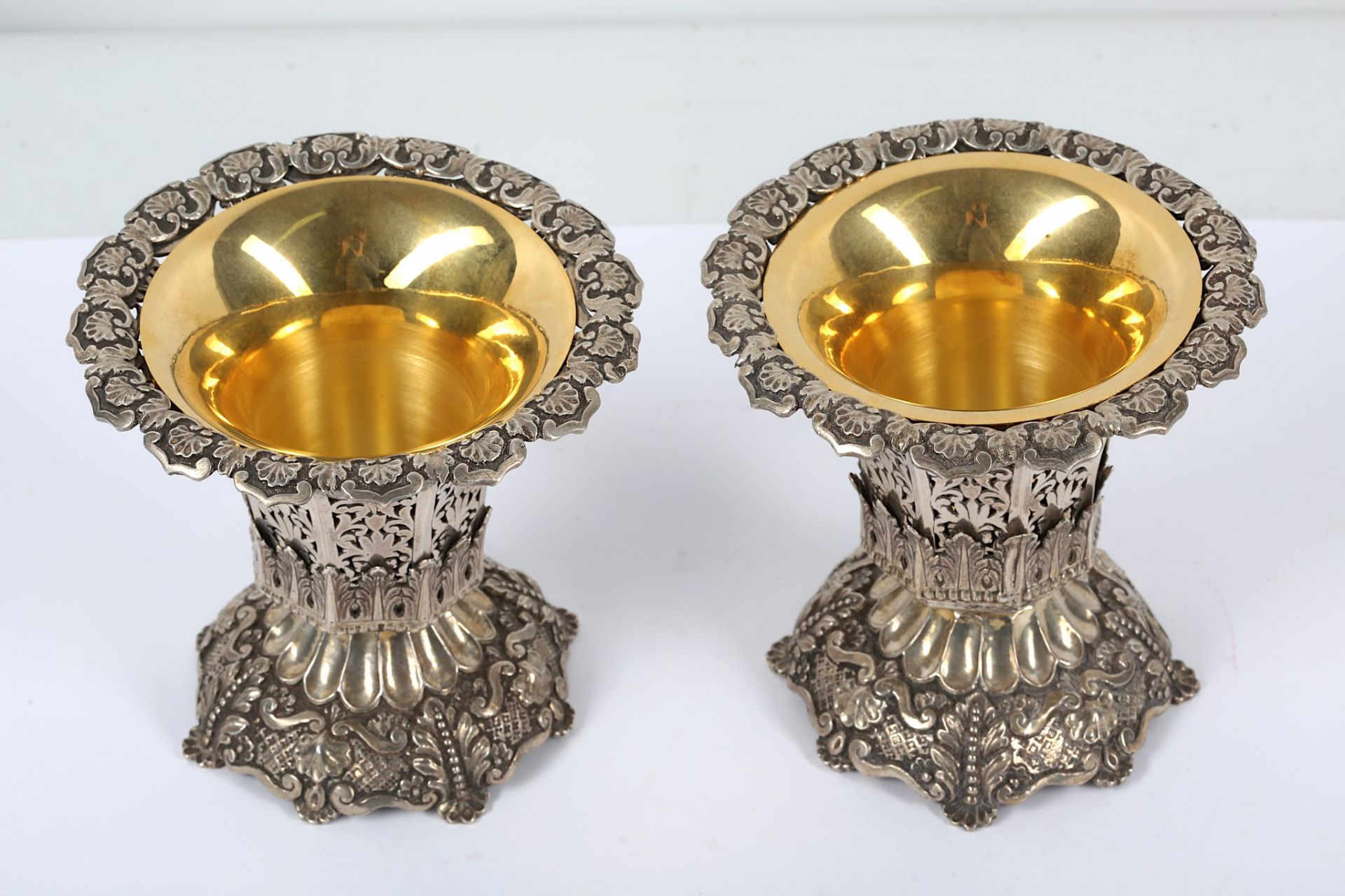 TWO OTTOMAN SILVER SPOON WARMERS  Ottoman Turkey, - Image 2 of 3