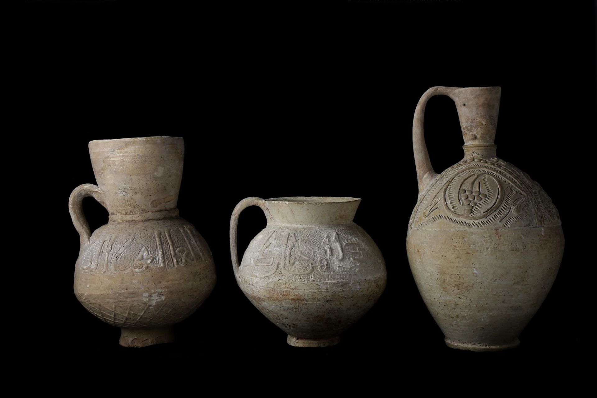 THREE UNGLAZED POTTERY WATER VESSELS  Possibly Syr - Image 6 of 7
