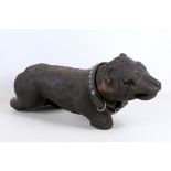 A carved wooden figure of a dog, 20th century, mod