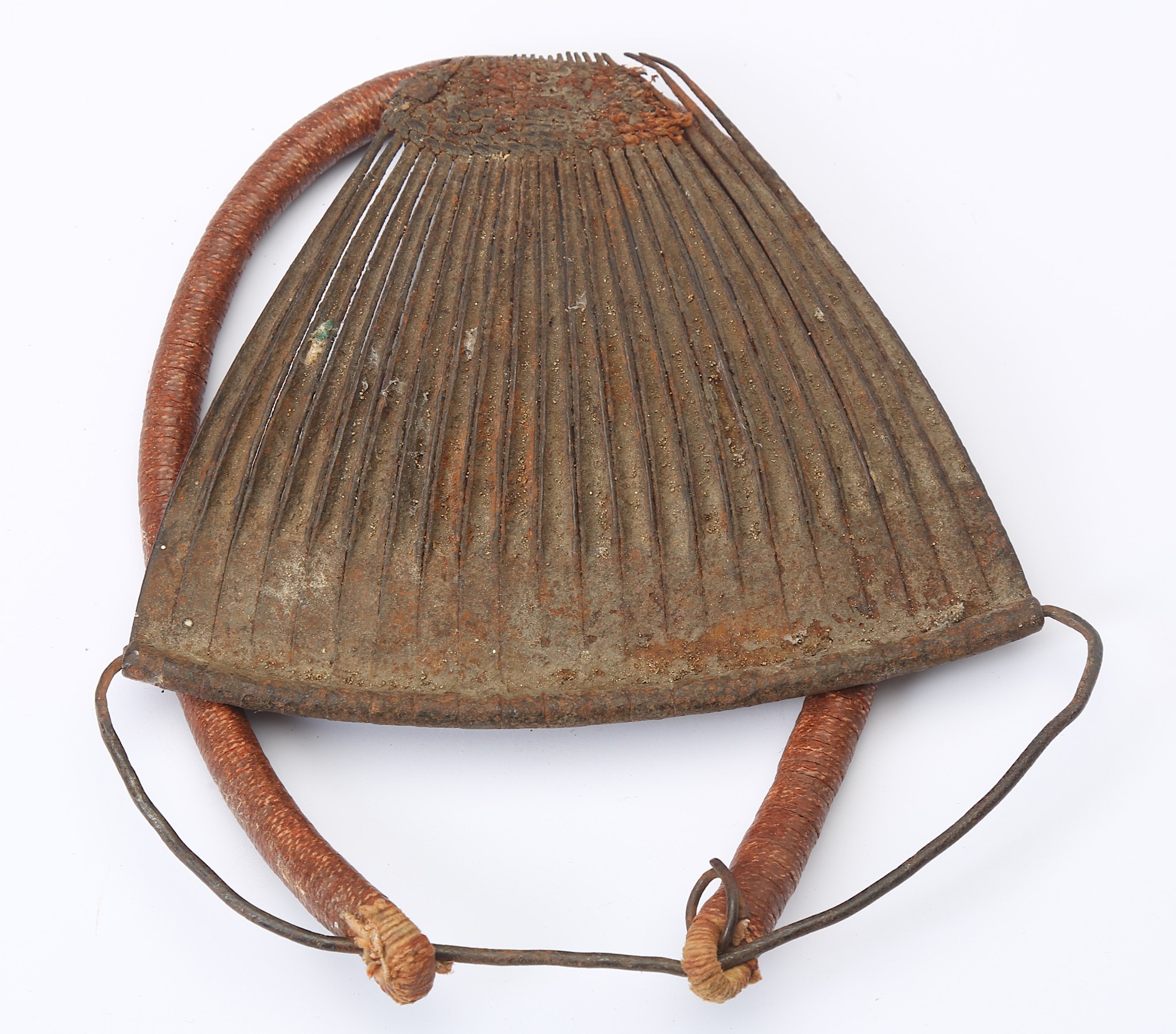 A group of ethnographic objects, including two leaf shaped head and body fibre ornaments for - Image 10 of 12