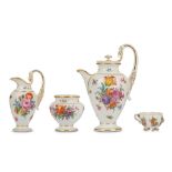 A COLLECTION OF MEISSEN PORCELAIN, late 19th Century, finely painted with sprigs and sprays of