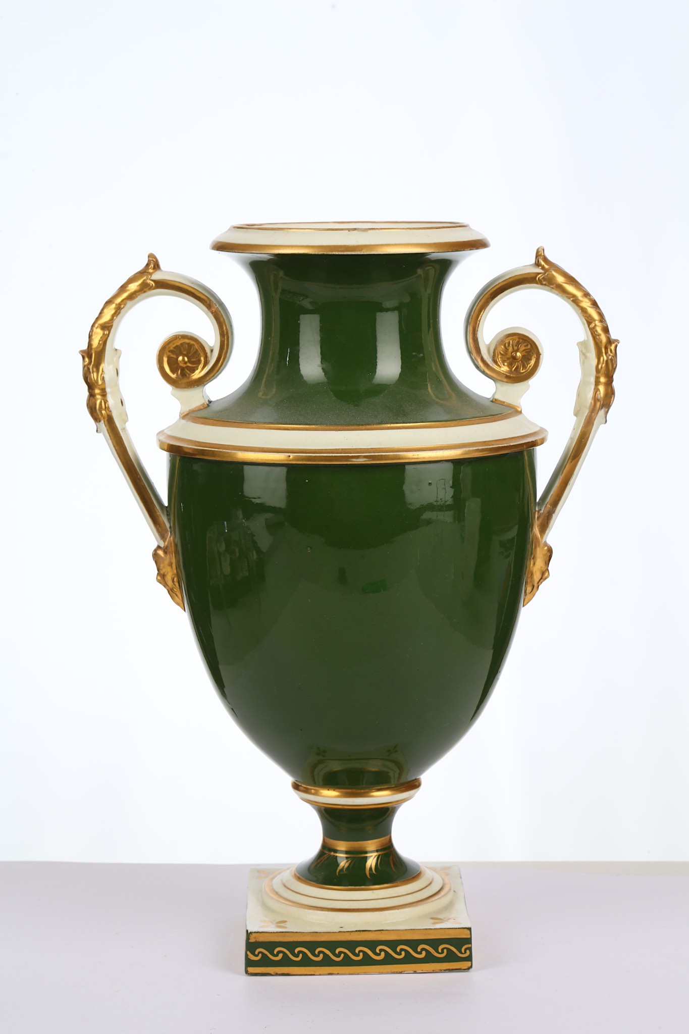 A BLOOR DERBY PORCELAIN 'NAMED VIEW' TOPOGRAPHICAL VASE, circa 1820-40, of urn-shaped form with twin - Image 3 of 4