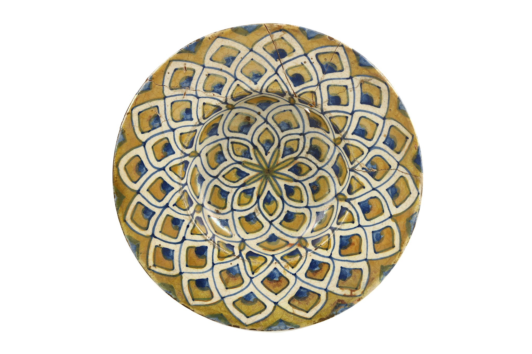 A DERUTA GOLD LUSTRED MAIOLICA DISH OR TONDINO, circa 1520-40, Italian, of circular form with a