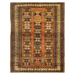 AN UNUSUAL DOUBLE PRAYER SHAHSAVAN RUG, NORTH-WEST PERSIA approx: 4ft.7in. x 3ft.7in.(140cm. x