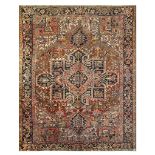 A FINE HERIZ CARPET, NORTH-WEST PERSIA approx: 10ft.10in. x 8ft.7in.) Classic for this type with