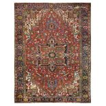 AN ANTIQUE HERIZ CARPET, NORTH-WEST PERSIA approx: 12ft.2in. x 9ft.1in.(370cm. x 276cm.) Very nice