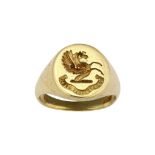 A gold signet ring, 1961