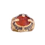 An intaglio ring, 19th / early 20th century