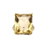 A citrine and diamond dress ring