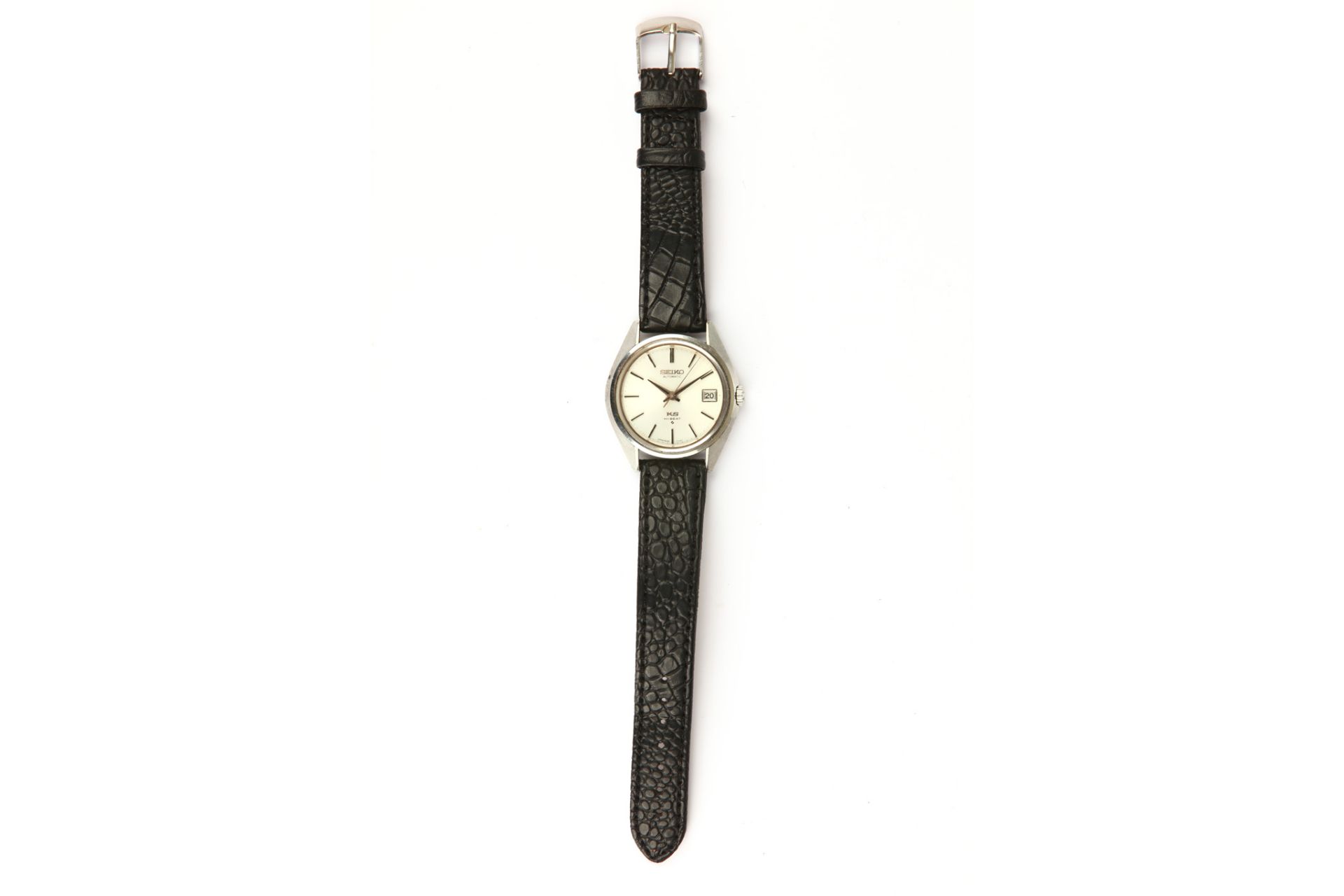 Seiko. A stainless steel automatic calendar wristwatch. Model: King Seiko. Case reference: 5625- - Bild 2 aus 5