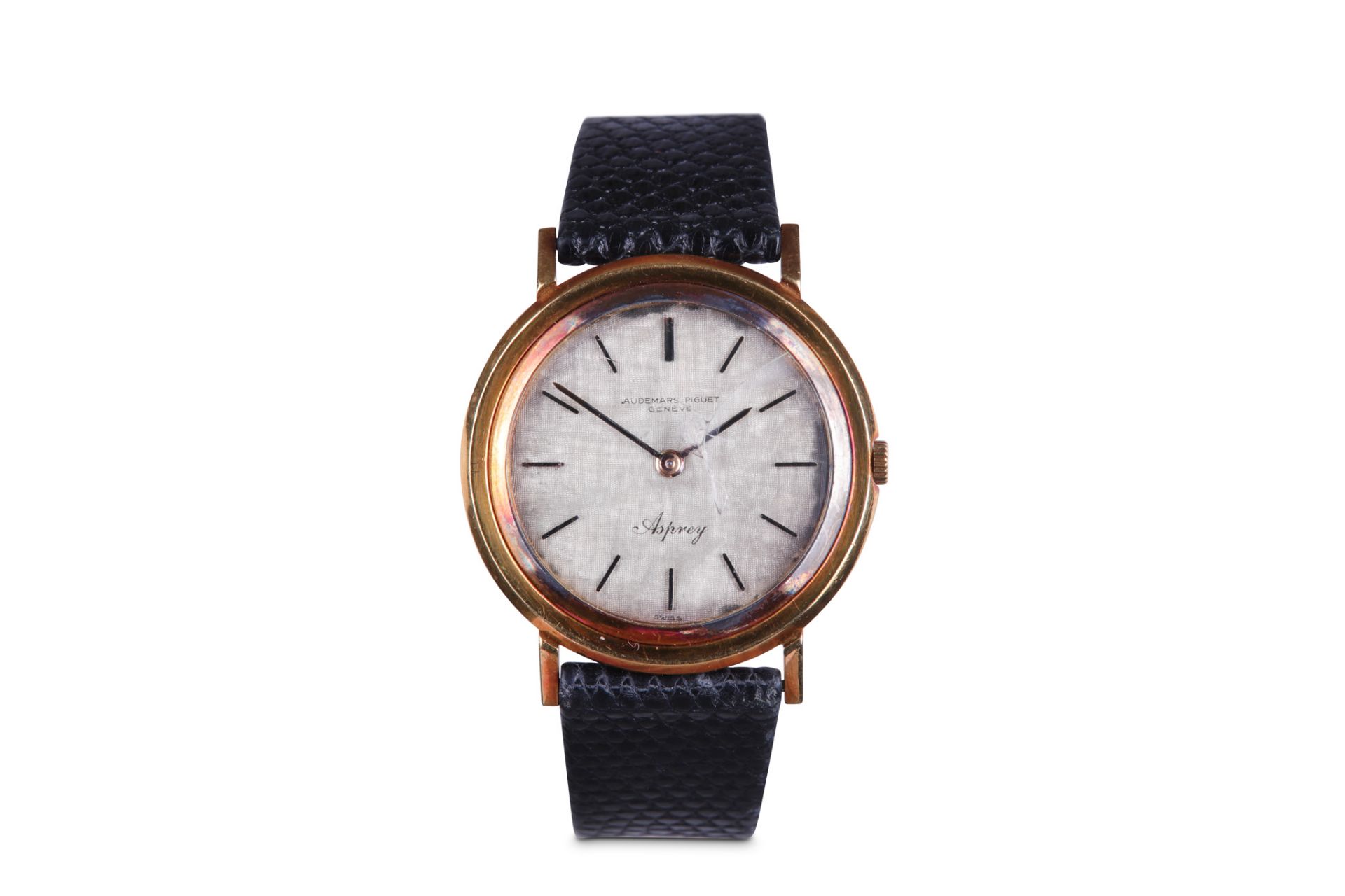 Audemars Piguet for Asprey. An 18K gold ultra thin manual wind wristwatch. Case reference: 36795.