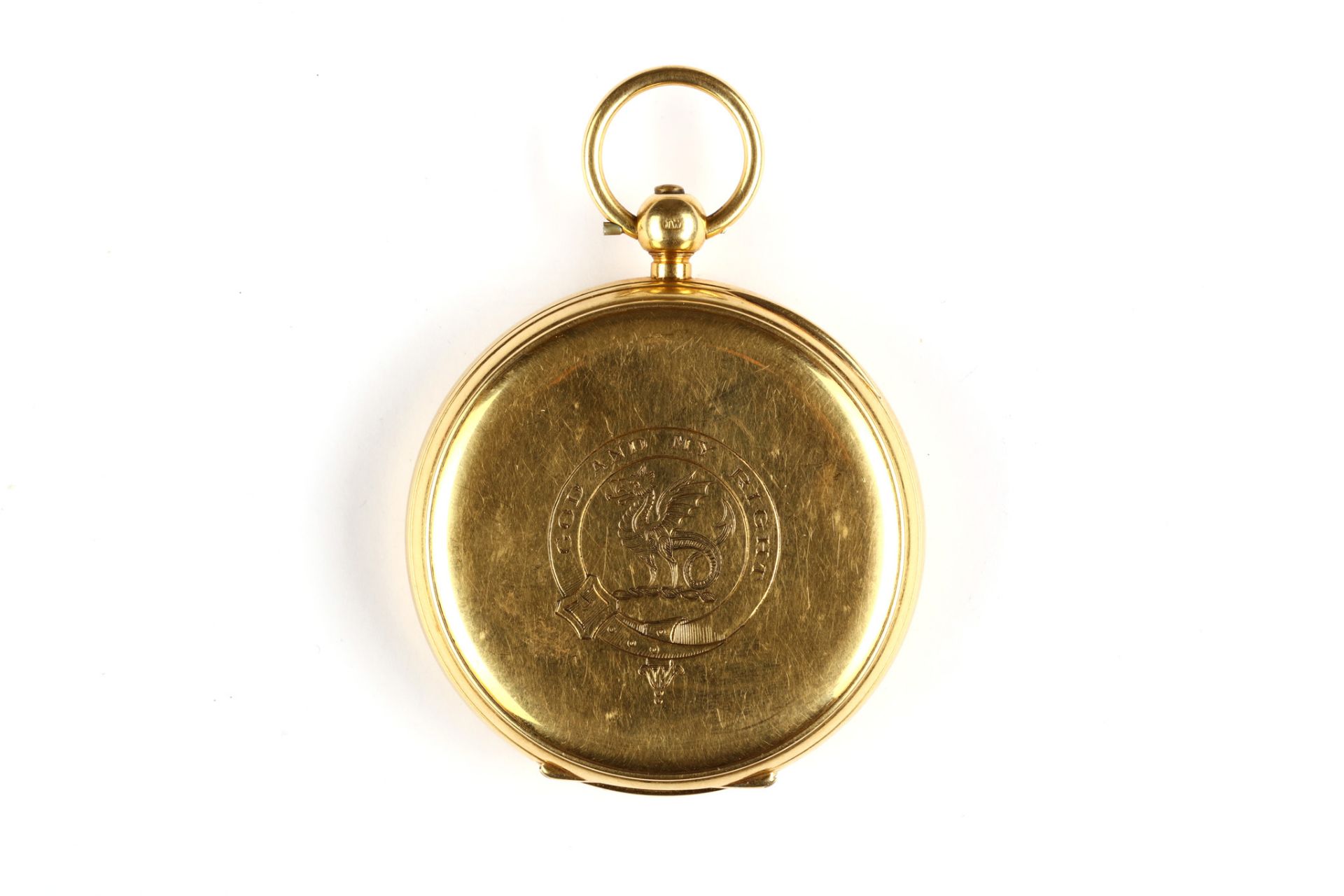 D.Glasgow. An 18K gold full hunter pocket watch. Date: 1869. Movement: Signed, three quarter - Image 3 of 4